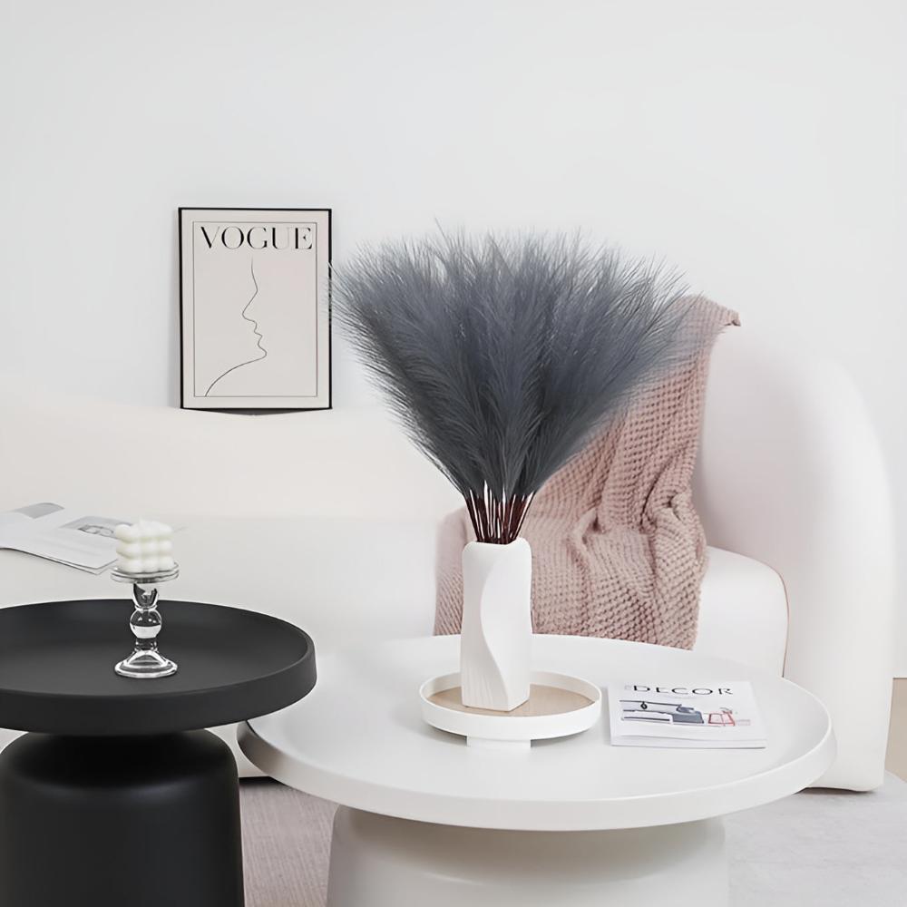 3 Pcs Faux Pampas Grass Stems for Home Decor | Boho Style