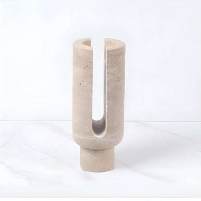 Élégant bougeoir en marbre Eclipse pour la décoration intérieure et les cadeaux