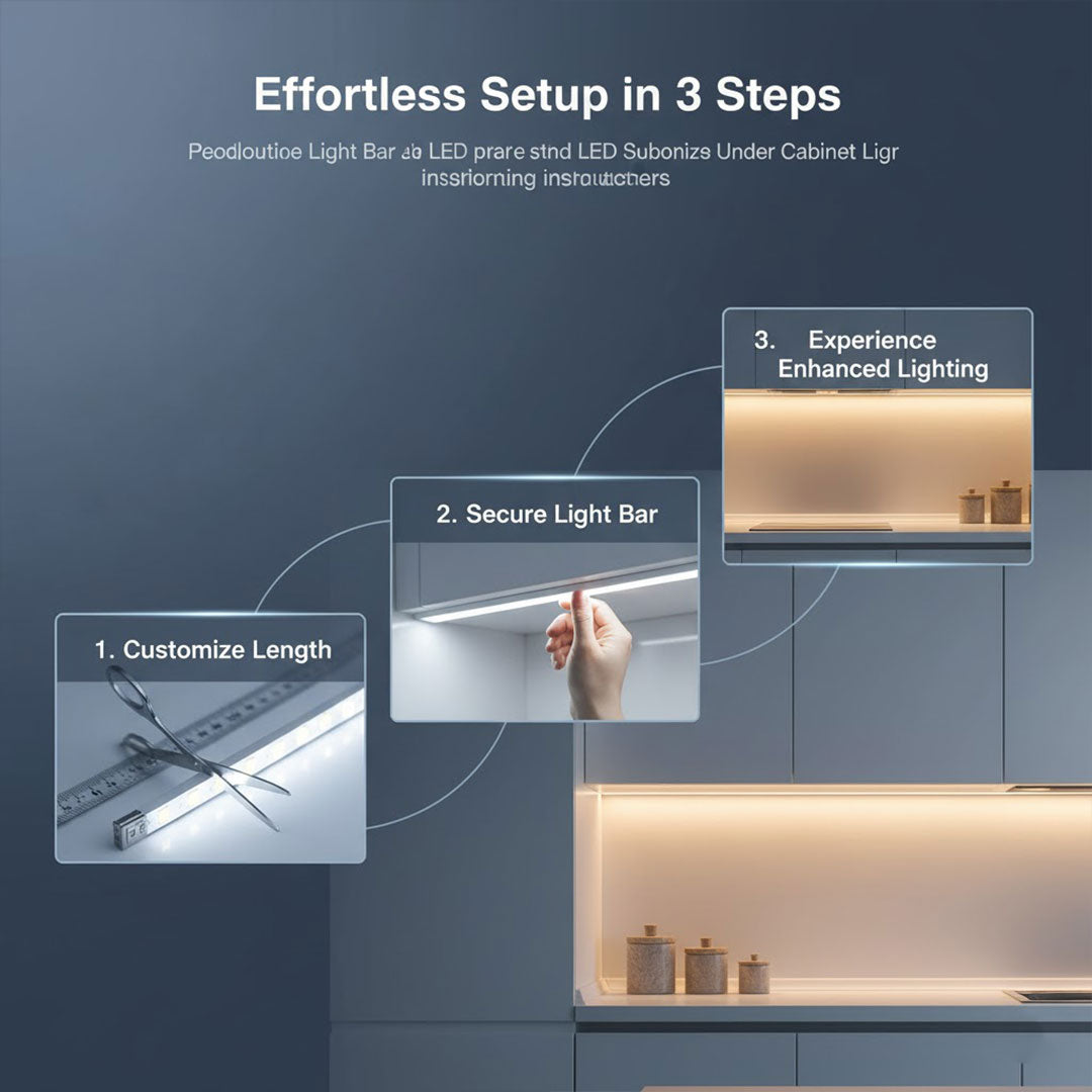 LED Unterbauleuchte - Ultra Dünn - Anpassbare Länge