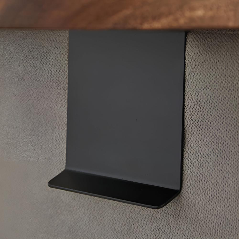 Walnut Sofa Armrest Tray Table for Drinks and Snacks