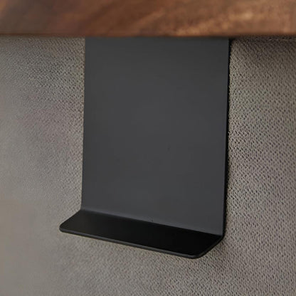 Walnut Sofa Armrest Tray Table for Drinks and Snacks