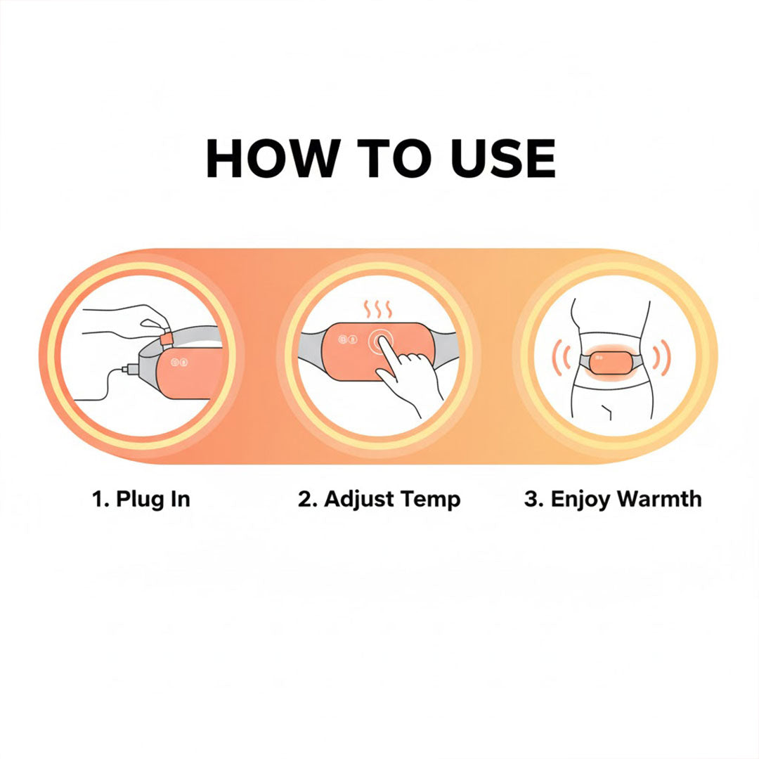 Heizgurt - Température réglable - Wiederaufladbares Design