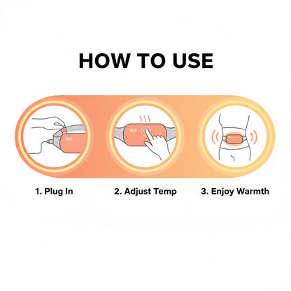 Heizgurt - Température réglable - Wiederaufladbares Design