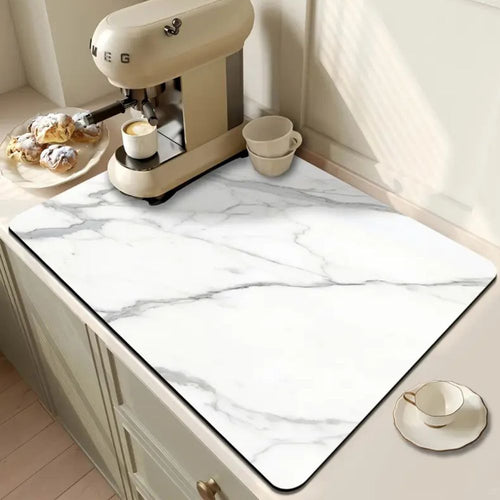 Marmor Druck Geschirr Abtropfmatte