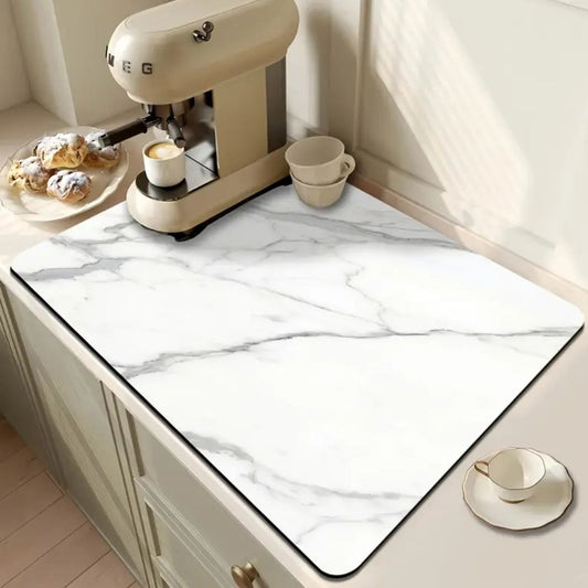 Marmor Druck Geschirr Abtropfmatte