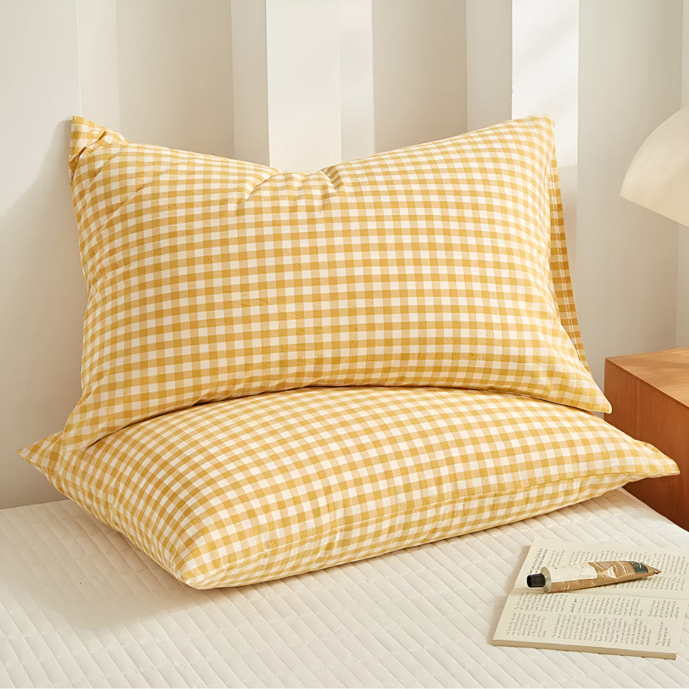 Cozy Soft Plaid Checkered Pillowcases for Bedroom Decor