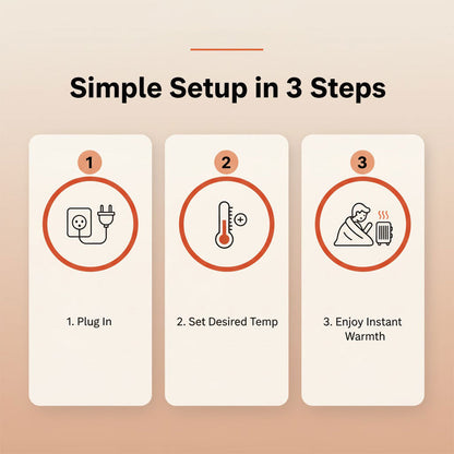 Tragbarer Elektrischer Heizkörper mit einstellbarem Thermostat - Kompakte Heizlösung