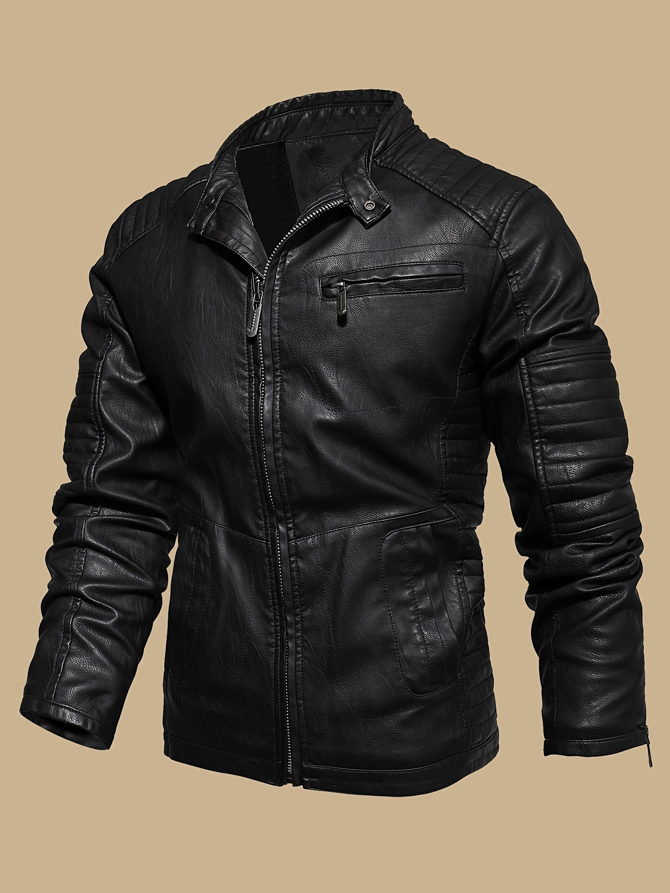 Veste en cuir vintage pour hommes – Look classique, confort plus moderne
