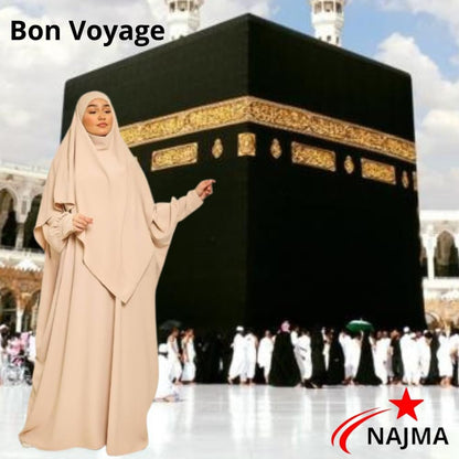 Ensemble Abaya et Khimar en Soie Élégante pour Femmes Musulmanes - Robe Jilbab Longue (Copy)