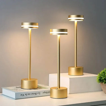 Lampe de table LED rechargeable - Design moderne sans fil en aluminium