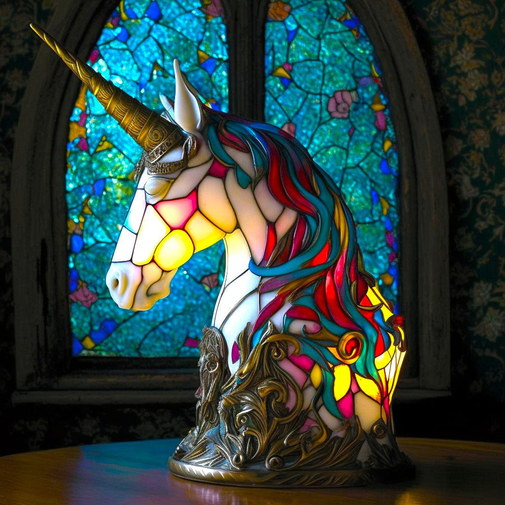 Stained Glass Animal Table Lamp – Decorative Lighting for Home