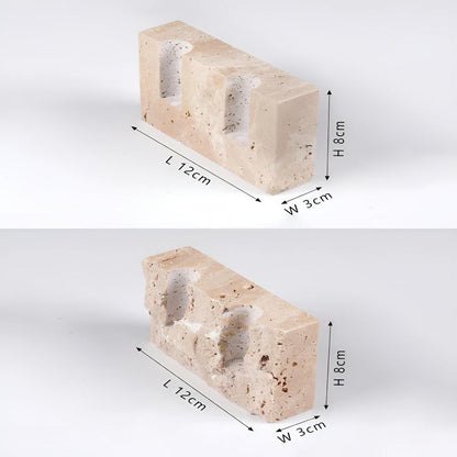 Bougeoir élégant en pierre pour la décoration intérieure - Design à l'éclat intemporel
