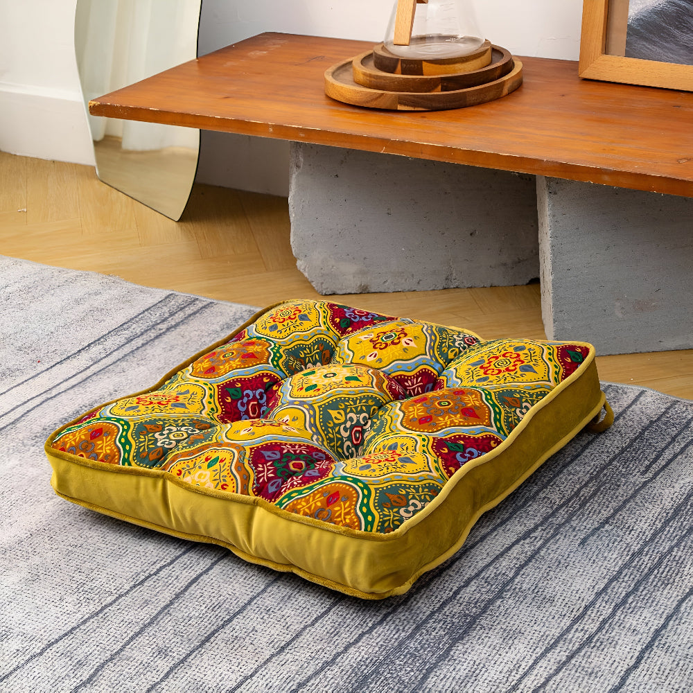 Moroccan Style Tie-Strap Throw Pillow Cushion for Home Decor