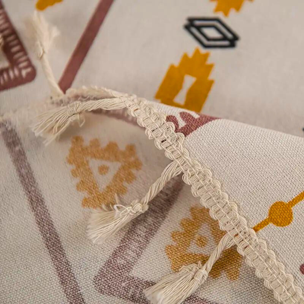 Tischdecke bohème exquis avec Quasten