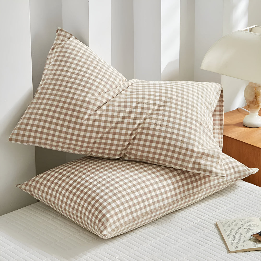 Cozy Soft Plaid Checkered Pillowcases for Bedroom Decor