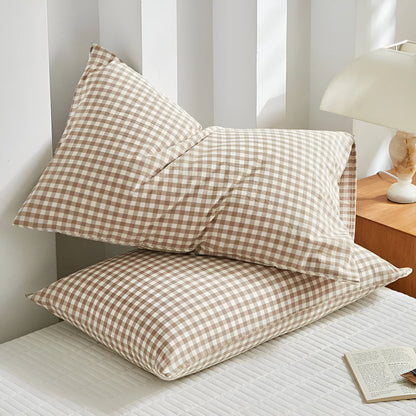Cozy Soft Plaid Checkered Pillowcases for Bedroom Decor