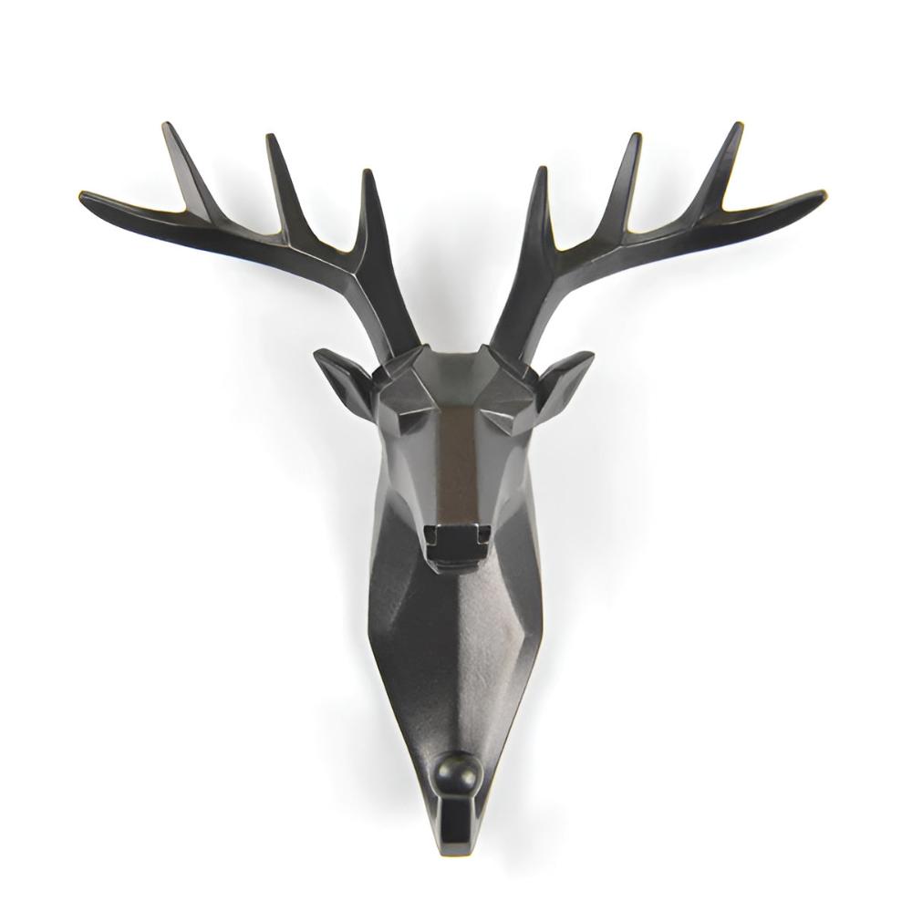 Wall-Mounted Animal Head Key Holder Rack for Home Decor