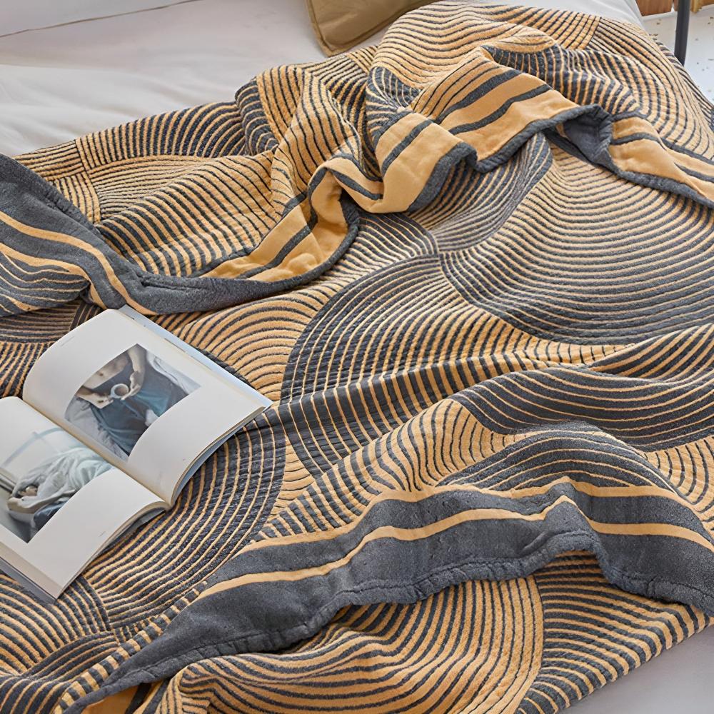 Couverture bébé réversible en mousseline de coton douce - Légère et respirante