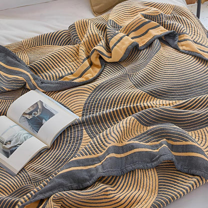 Couverture bébé réversible en mousseline de coton douce - Légère et respirante