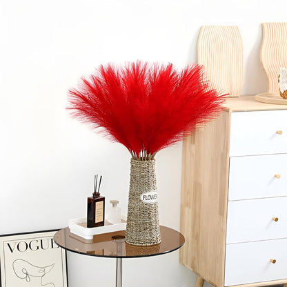 3 Pcs Faux Pampas Grass Stems for Home Decor | Boho Style