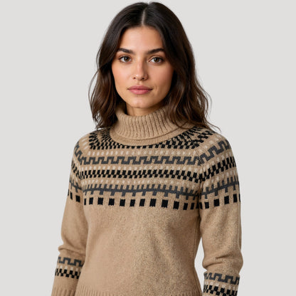 Damen Fair Isle Grobstrickpullover | Oversized Schnitt und zeitloser Winterstil