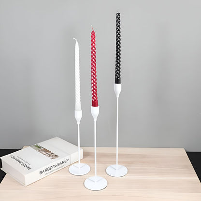 Ensemble de 3 bougeoirs métalliques modernes pour la décoration intérieure