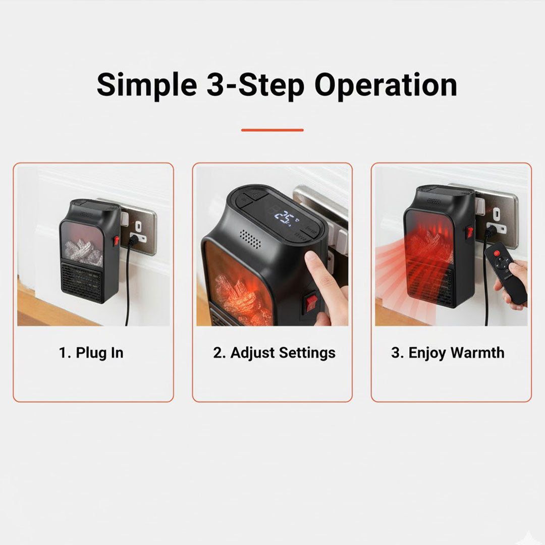 Elektrischer Heizlüfter - Steckdose - Température réglable