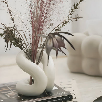 Porte-pot en céramique à motif nœud nordique pour plantes d'intérieur