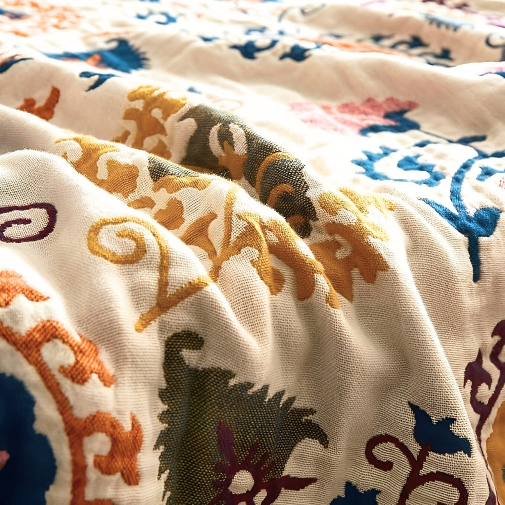 Couvre-lit en gaze de coton douce et respirante pour un confort estival