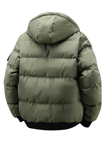 Veste d'hiver pour hommes avec capuche – Veste robuste et longue pour les températures plus humides