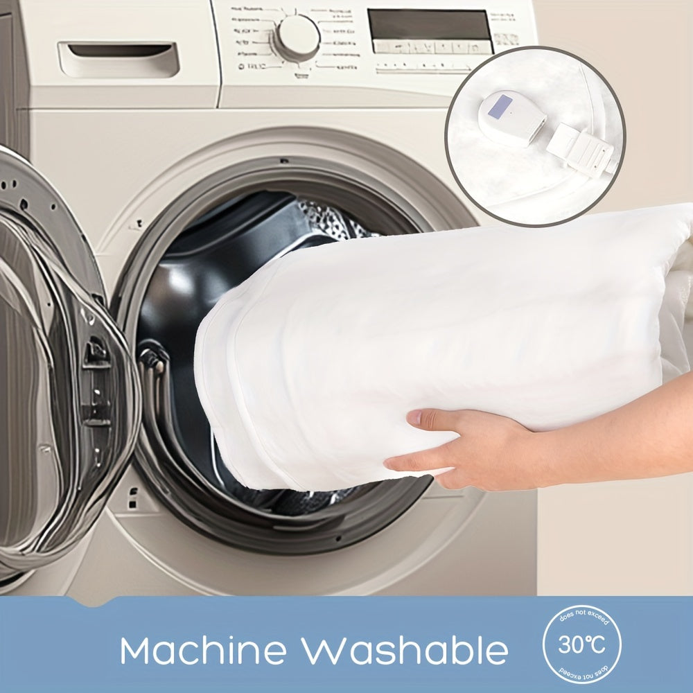 Elektrische Deken voor Bed, Witte Verwarmde Decke, Wasbaar, 7 Warmte-instellingen