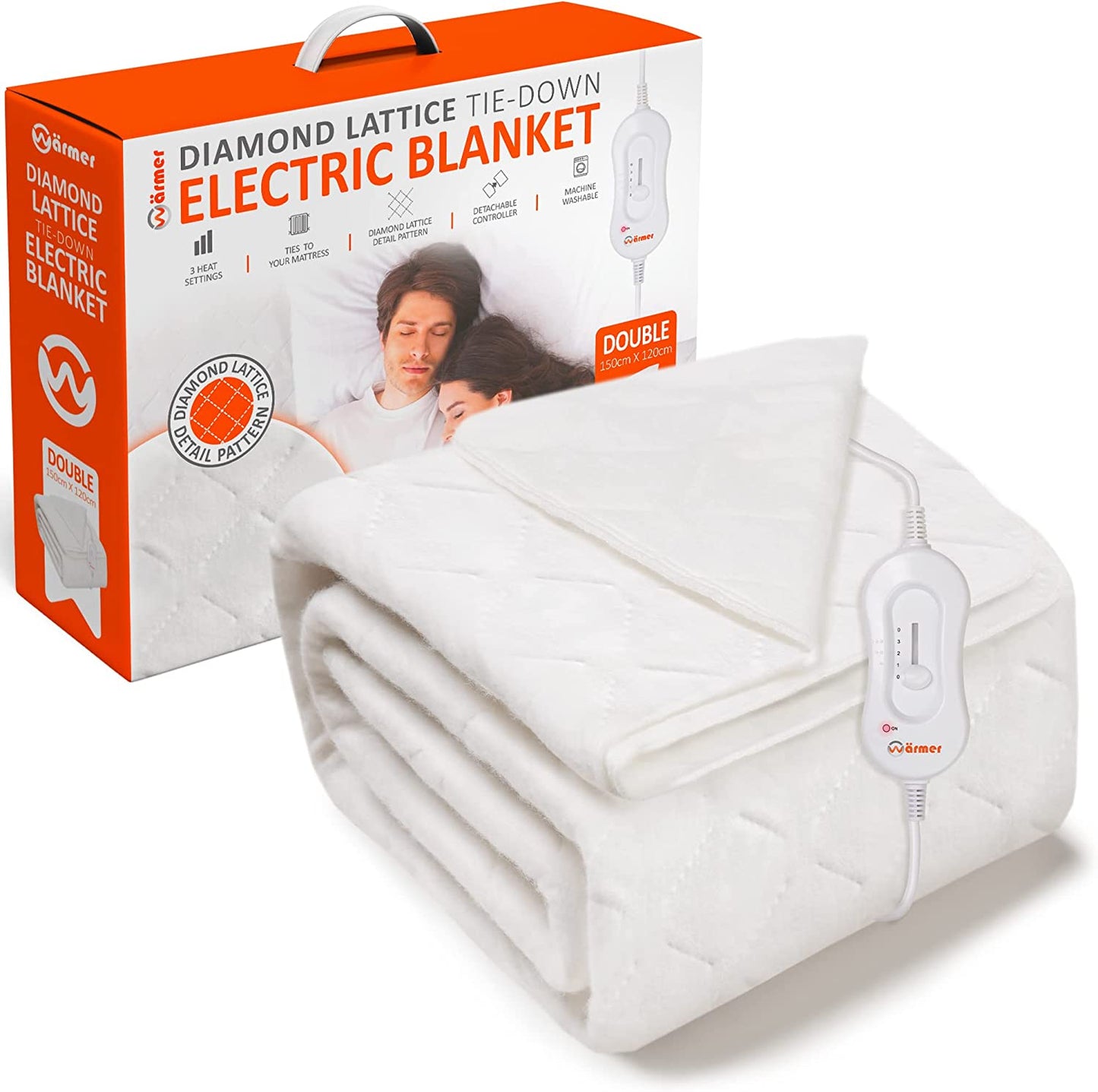 Wärmer Diamond Lattice Tie Down Electric Heated Blanket