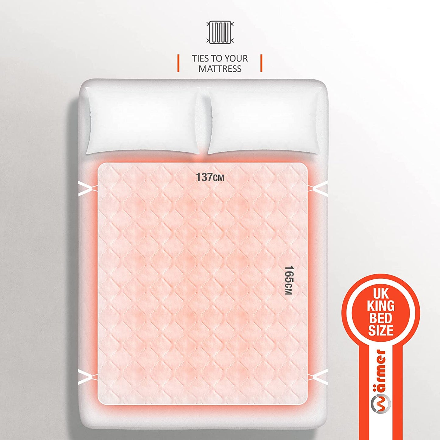 Wärmer Diamond Lattice Tie Down Electric Heated Blanket