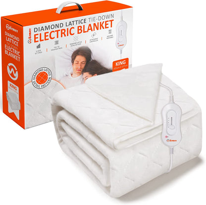 Wärmer Diamond Lattice Tie Down Electric Heated Blanket