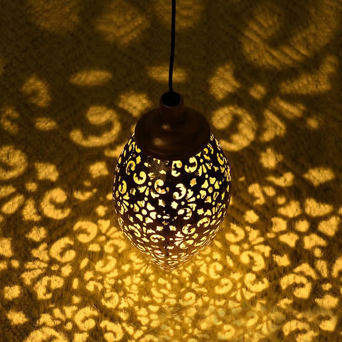 Lampes solaires de jardin à motifs marocains – Plafonnier solaire d'extérieur