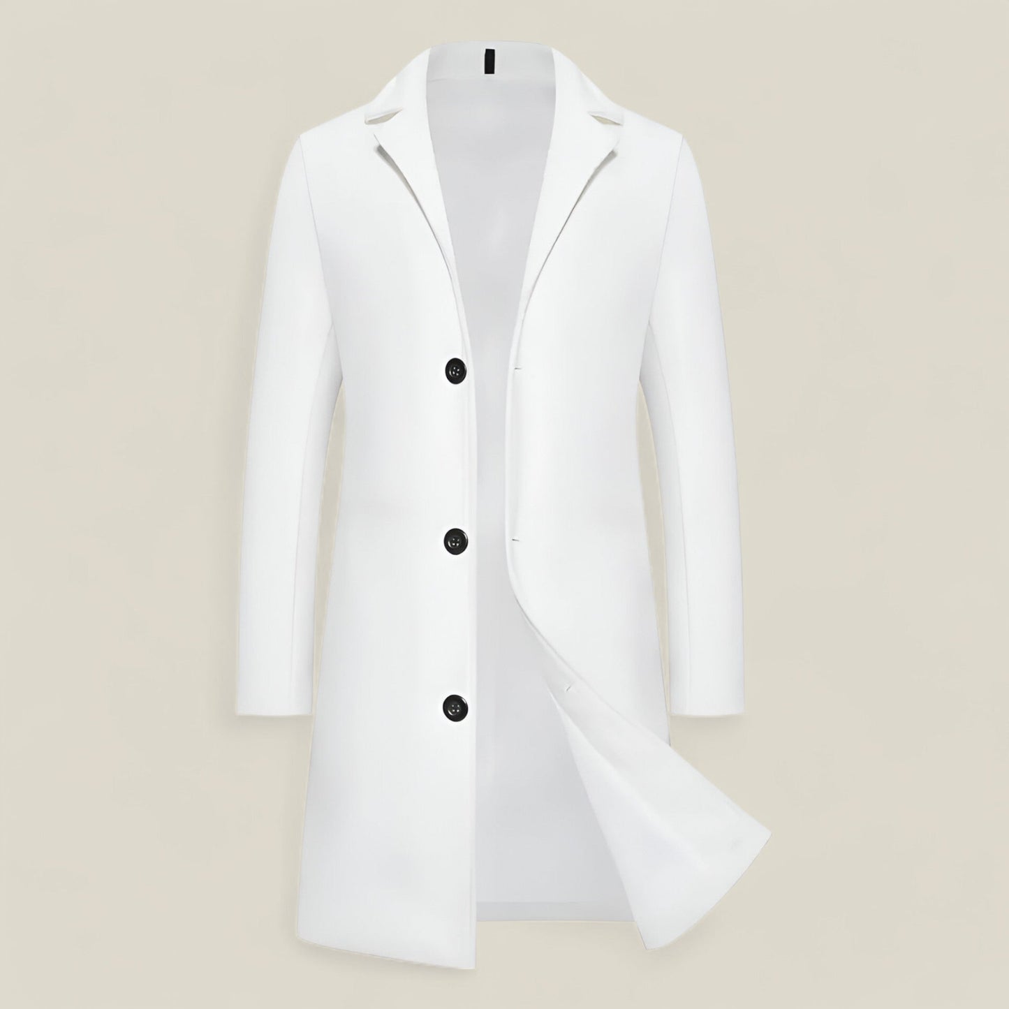 Kirk | Langer Baumwollmantel – Manteau décontracté plus élégant pour l'étiquette et le manteau formel