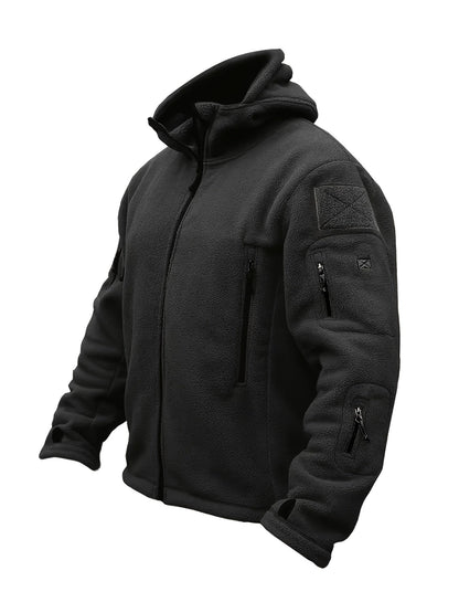 Herren Fleece-gefütterte Kapuzenjacke – Manteau d'hiver plus chaud pour le confort au quotidien
