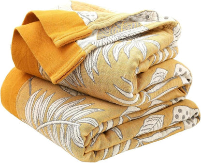 Couverture d'été douce et feuillue pour une chaleur douillette et un confort léger