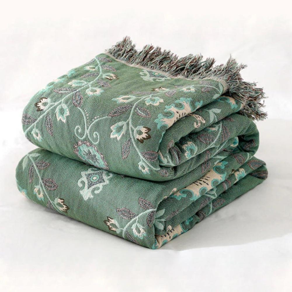 Plaid réversible rétro mandala pour une décoration intérieure chaleureuse