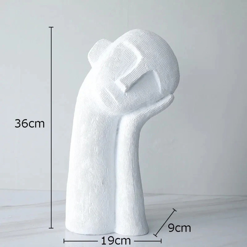 Asymmetrical Resin Art Figurine - Unique Home Decor Sculpture