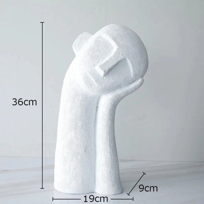 Asymmetrical Resin Art Figurine - Unique Home Decor Sculpture