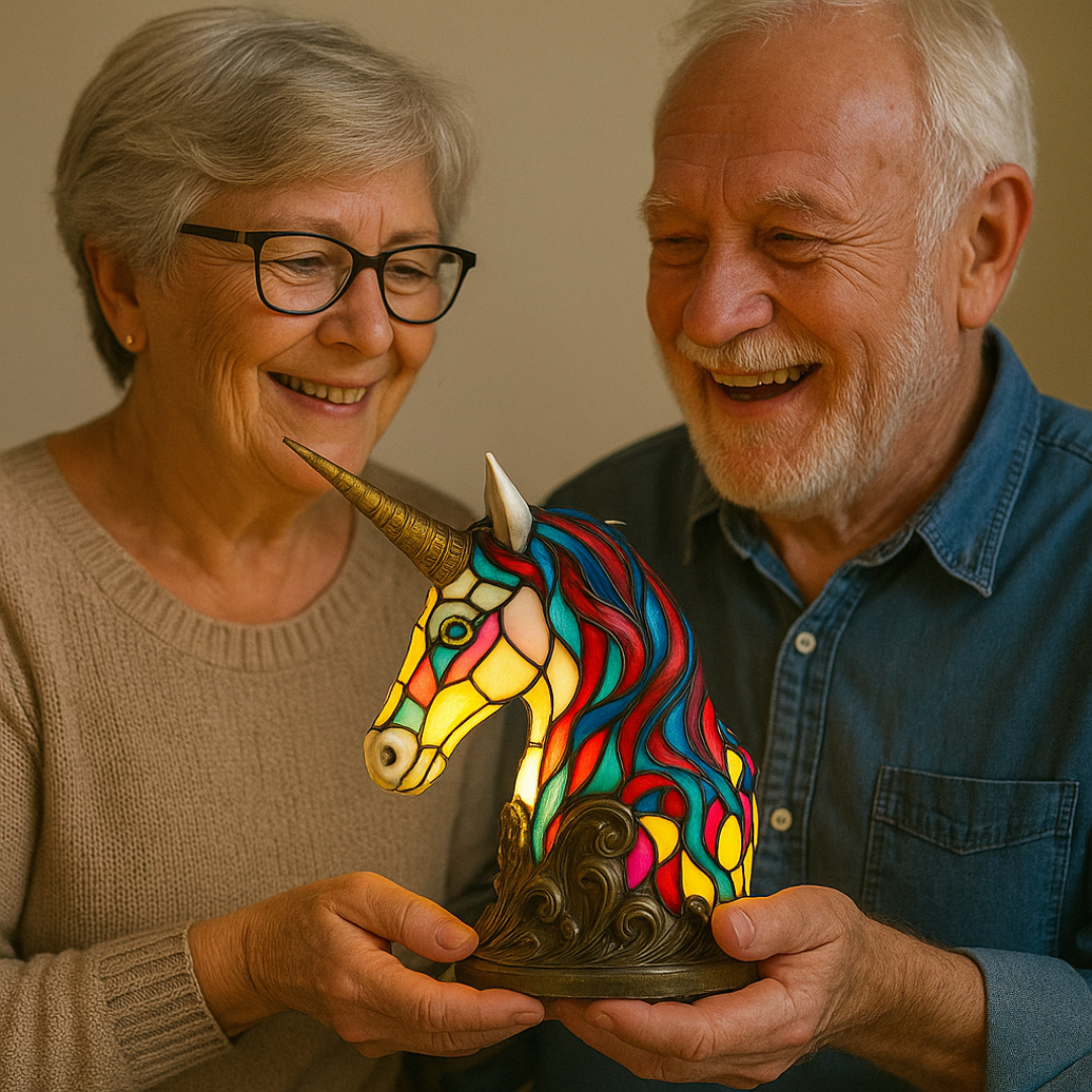 GlowUnicorn - handgefertigte Lampe, die Herzen zum Strahlen bringt