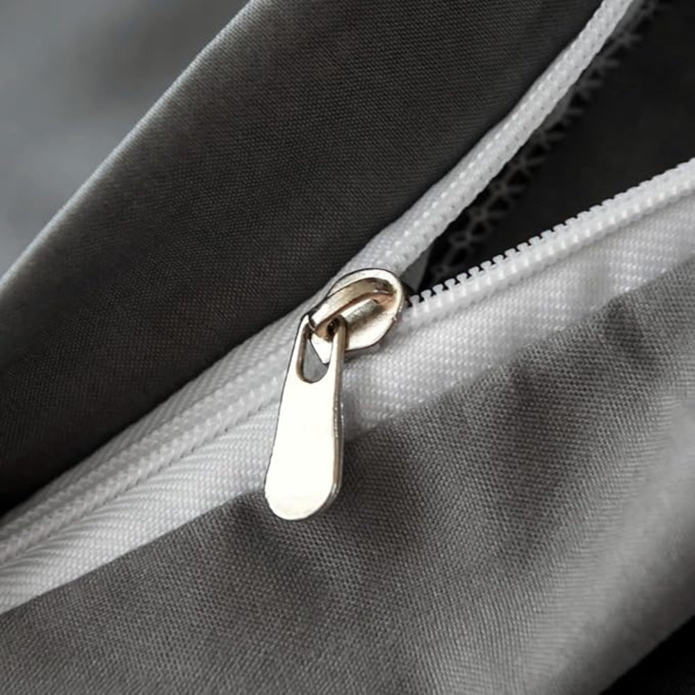 Chevron Pattern Plush Quilt Cover Set - 3 Piece Bedding Set