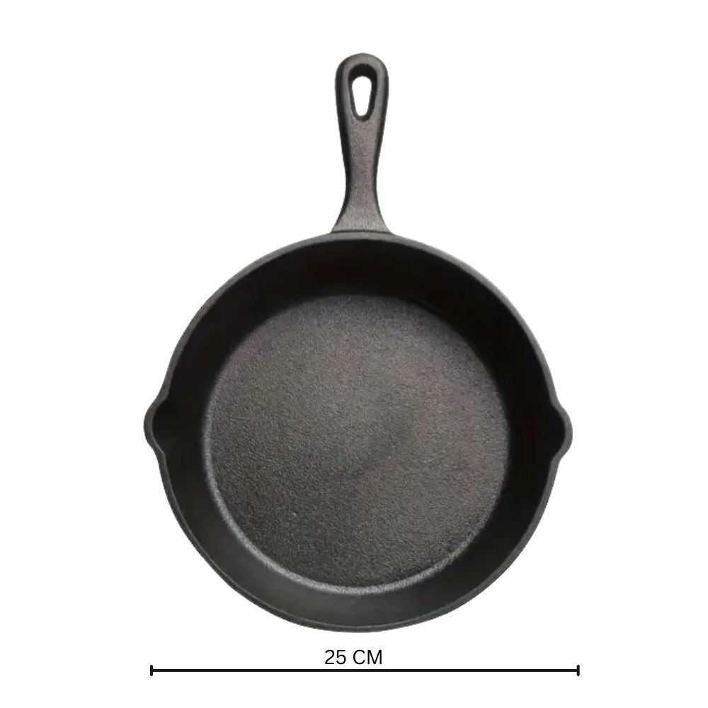 Schwarze Gusseisen-Bratpfanne