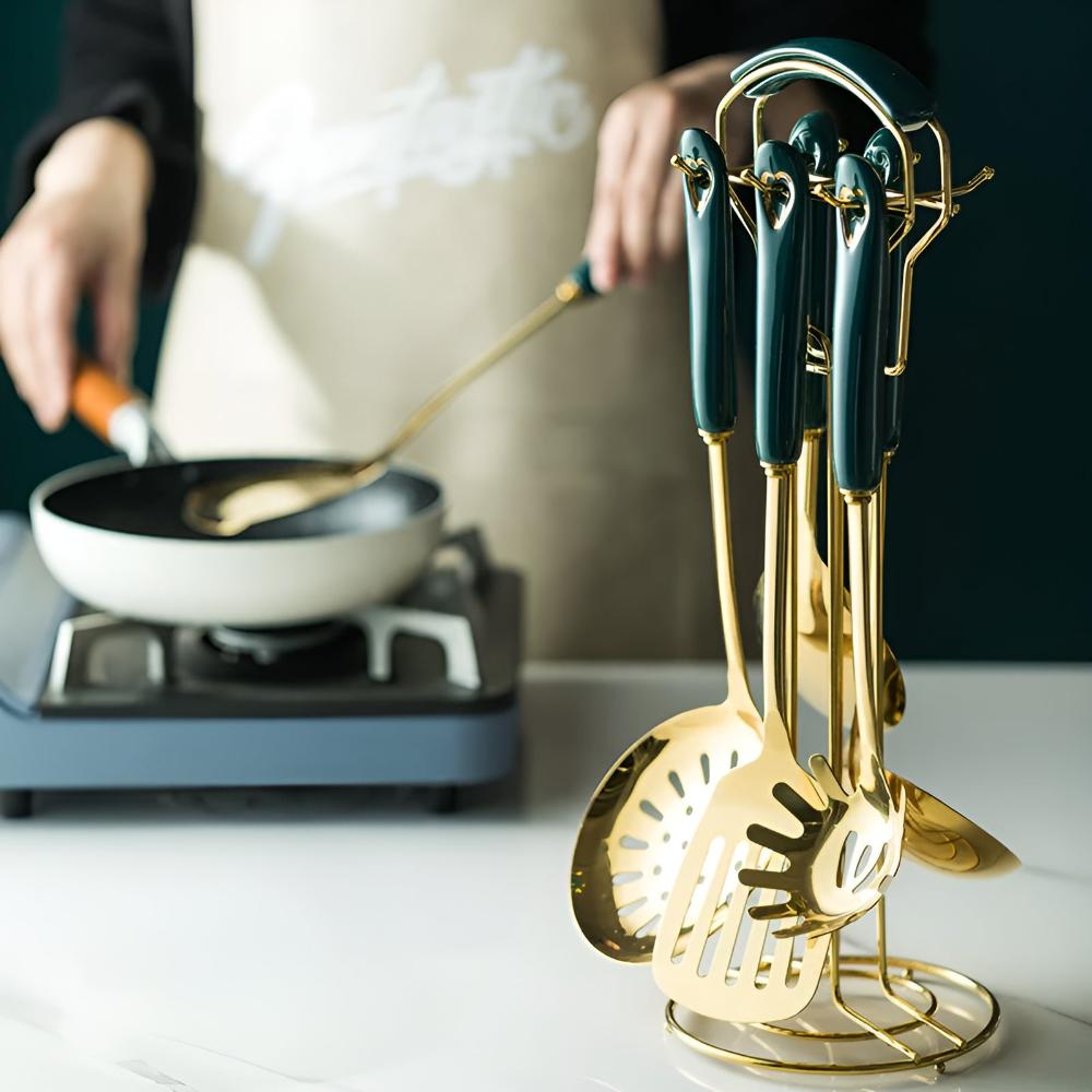 Coffret en acier inoxydable doré 