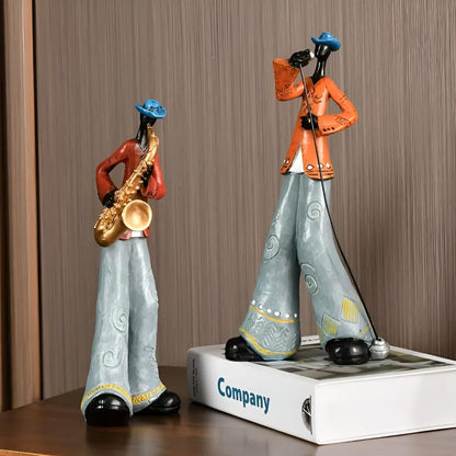 Figurine en résine de groupe de jazz - Décoration musicale pour les amateurs de jazz