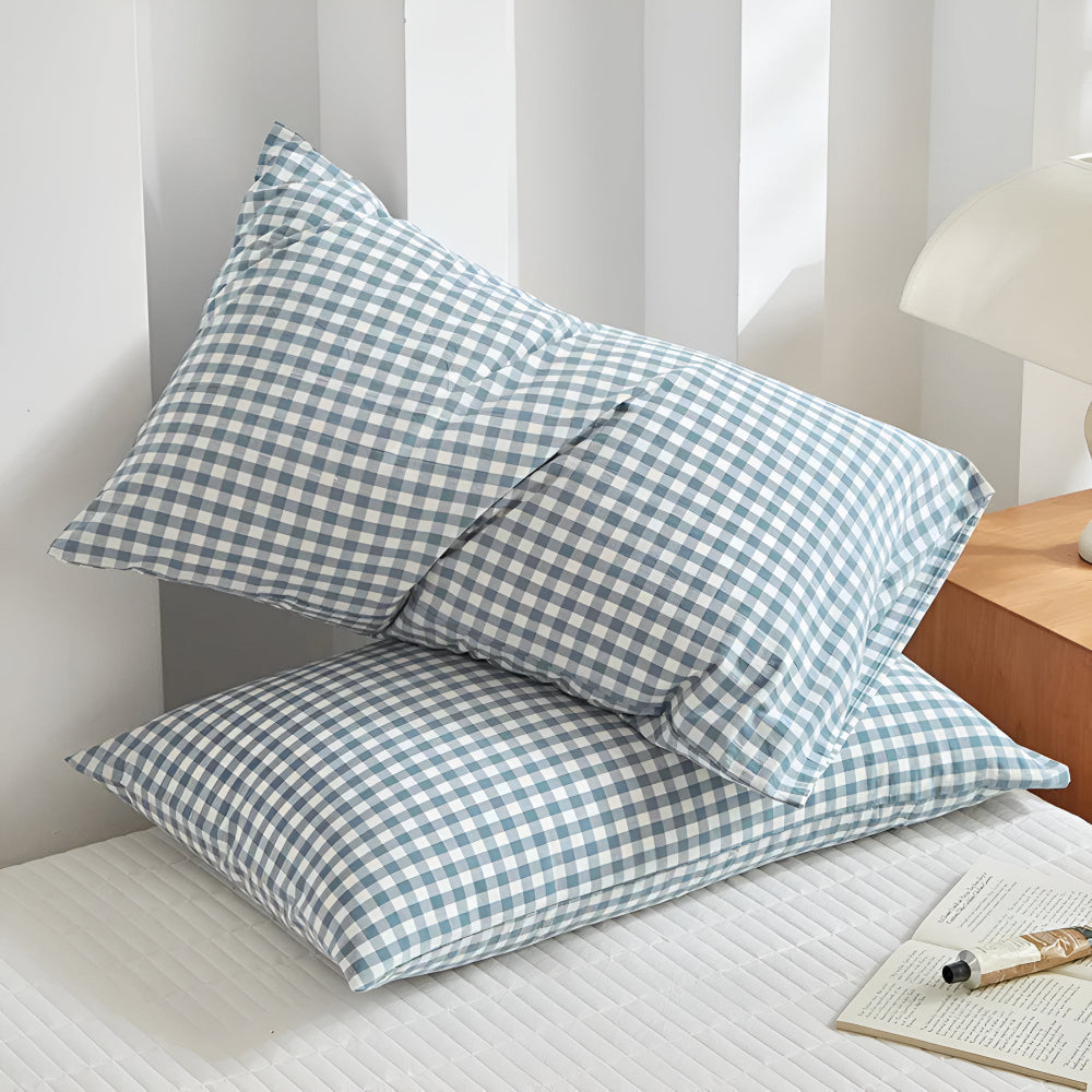 Cozy Soft Plaid Checkered Pillowcases for Bedroom Decor