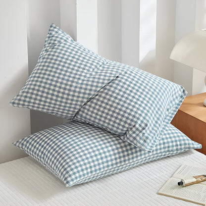 Cozy Soft Plaid Checkered Pillowcases for Bedroom Decor