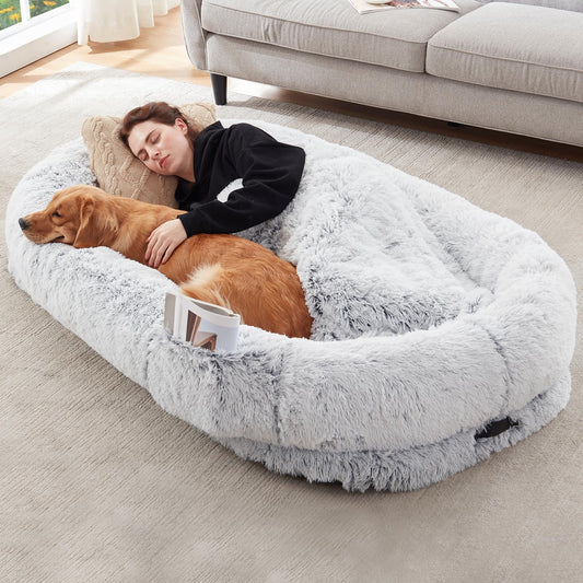 Grand lit pour chien pour humains – Le confort ultime pour les amoureux des animaux !