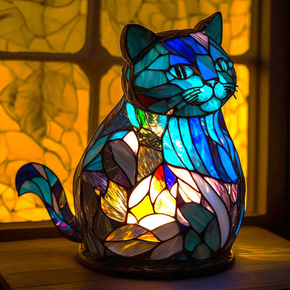 Stained Glass Animal Table Lamp – Decorative Lighting for Home